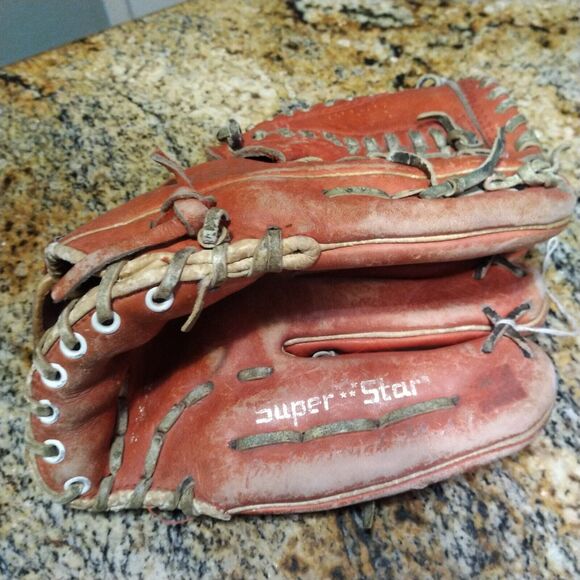 Rare Vintage Red Everlast Wing Tip Back Leather Baseball Glove Fielders Mitt RHT - Picture 14 of 14